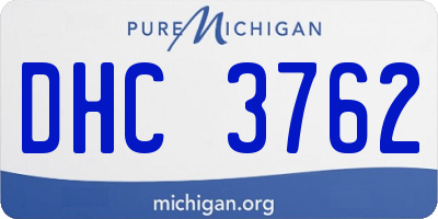 MI license plate DHC3762