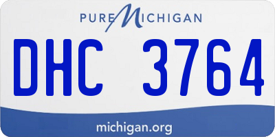 MI license plate DHC3764