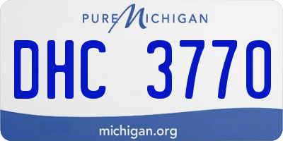 MI license plate DHC3770