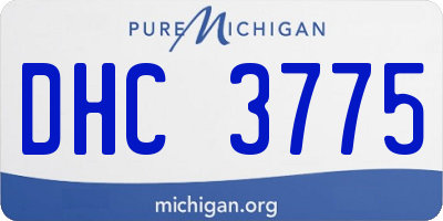 MI license plate DHC3775