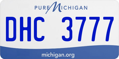MI license plate DHC3777
