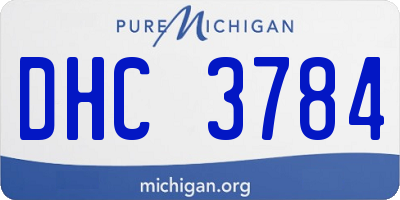 MI license plate DHC3784