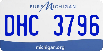 MI license plate DHC3796