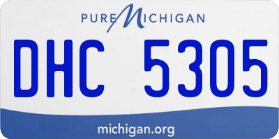 MI license plate DHC5305