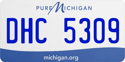 MI license plate DHC5309