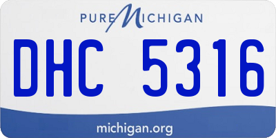 MI license plate DHC5316