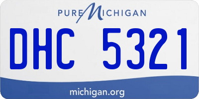 MI license plate DHC5321