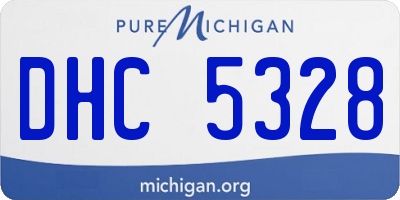 MI license plate DHC5328