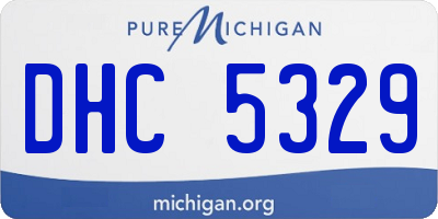 MI license plate DHC5329