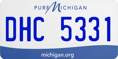 MI license plate DHC5331