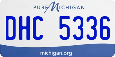 MI license plate DHC5336