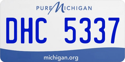 MI license plate DHC5337