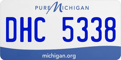 MI license plate DHC5338