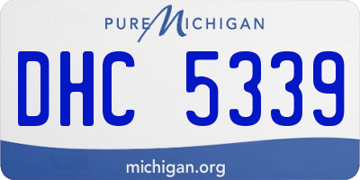 MI license plate DHC5339
