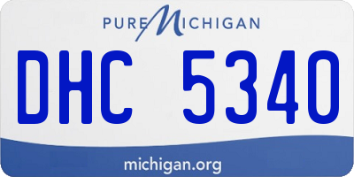 MI license plate DHC5340