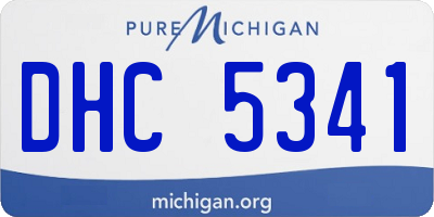 MI license plate DHC5341
