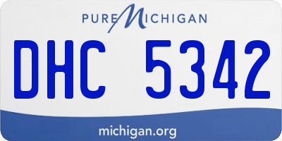 MI license plate DHC5342