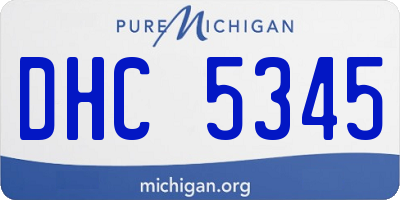 MI license plate DHC5345