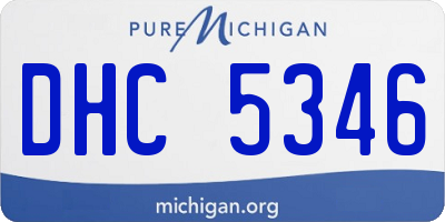 MI license plate DHC5346