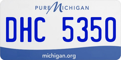 MI license plate DHC5350