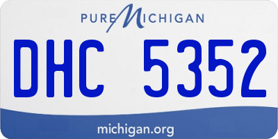 MI license plate DHC5352