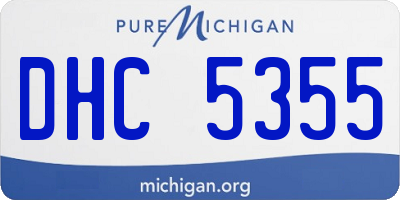 MI license plate DHC5355