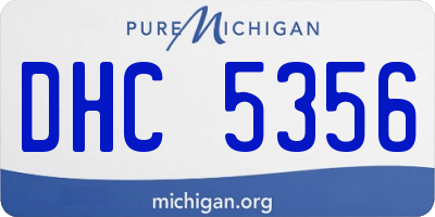 MI license plate DHC5356
