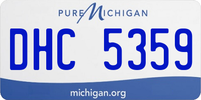 MI license plate DHC5359