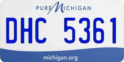 MI license plate DHC5361
