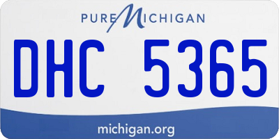 MI license plate DHC5365