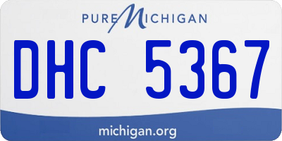MI license plate DHC5367