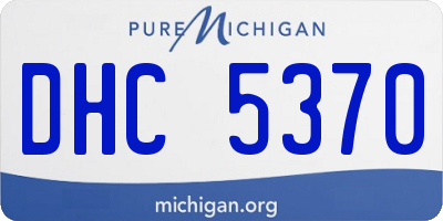MI license plate DHC5370