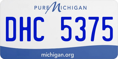 MI license plate DHC5375