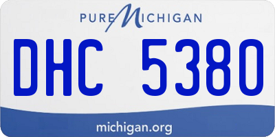 MI license plate DHC5380