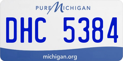 MI license plate DHC5384