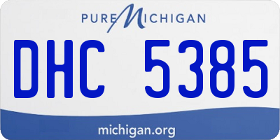 MI license plate DHC5385