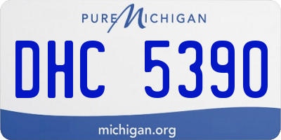 MI license plate DHC5390