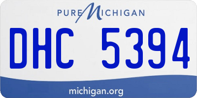 MI license plate DHC5394