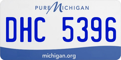MI license plate DHC5396