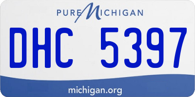 MI license plate DHC5397