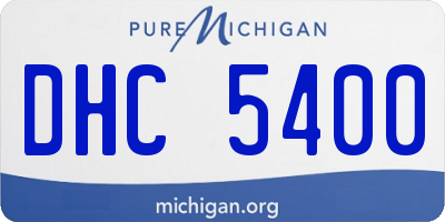 MI license plate DHC5400