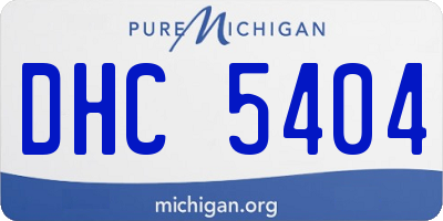MI license plate DHC5404