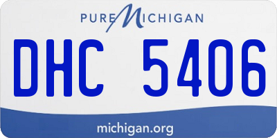 MI license plate DHC5406
