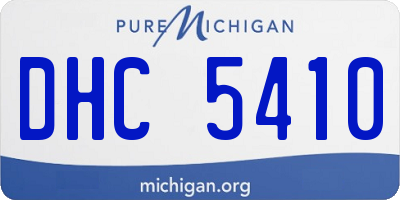 MI license plate DHC5410