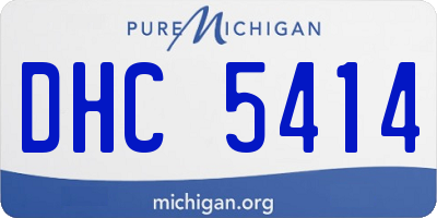 MI license plate DHC5414