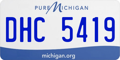 MI license plate DHC5419