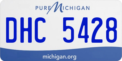 MI license plate DHC5428