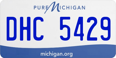 MI license plate DHC5429