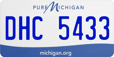 MI license plate DHC5433