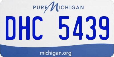 MI license plate DHC5439
